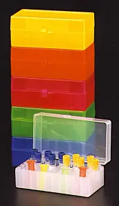 Polypropylene cryobox and freezer for 50 tubes